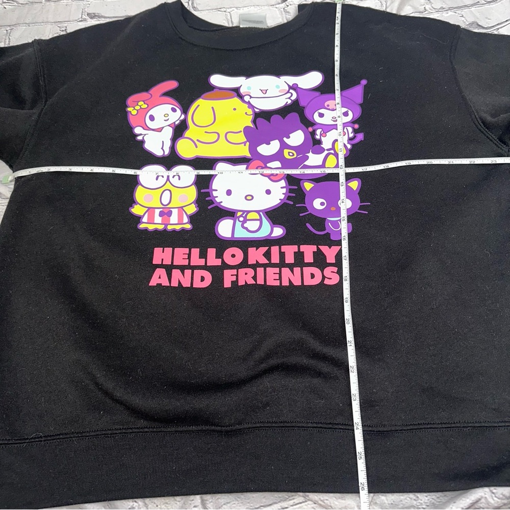 Hello Kitty and Friends Graphic Sweatshirt Black XXL Sanrio Hybrid Apparel - Picture 6 of 9